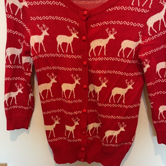 Christmas Reindeer cardigan - Picture 2 of 4